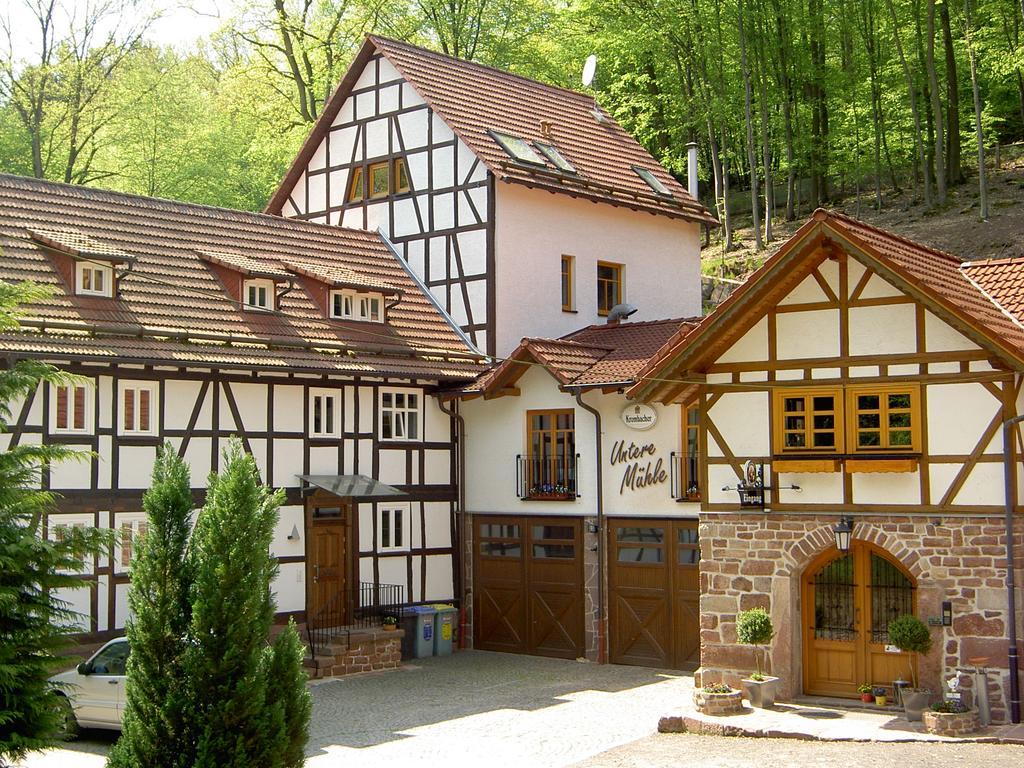Pension Untere Muehle Burghaun Exterior foto
